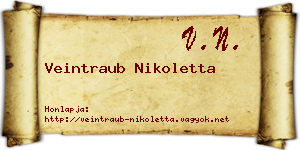Veintraub Nikoletta névjegykártya