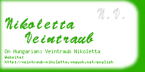 nikoletta veintraub business card